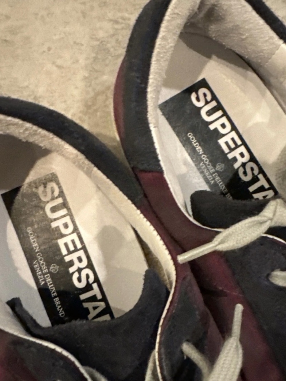 Golden Goose Burgundy And Black Low Top Sneakers Authentic Guaranteed EU39 8.5/9 - Picture 14 of 16